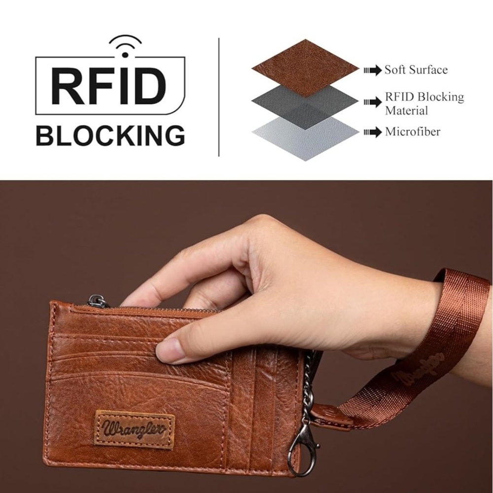 Wrangler Brown RFID Blocking Wallet